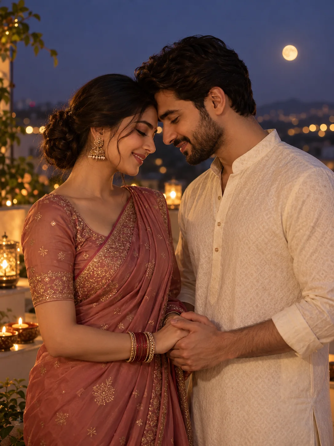 AI-created image of Nisha and Deepak, a fictional couple in the public demo